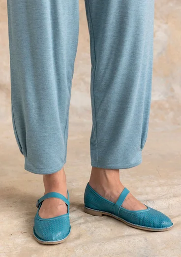 Jerseyhose aus Viskose/Elasthan - graublau-melange