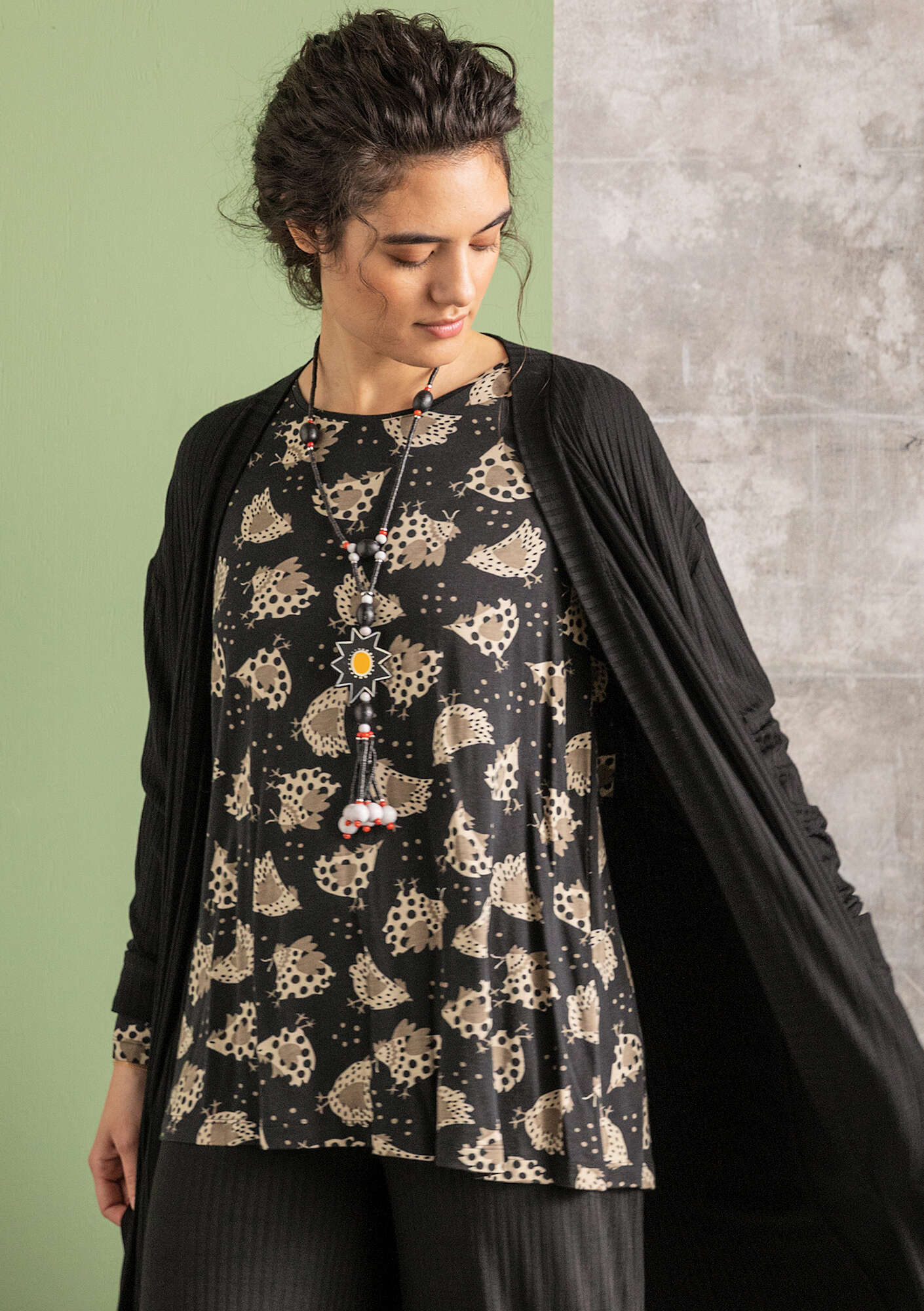 Shirt „Dolores“ aus Öko-Baumwolle/Modal schwarz thumbnail
