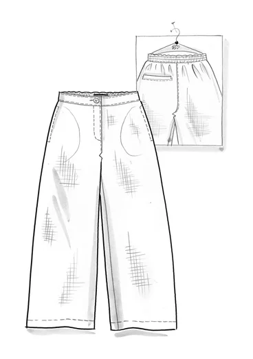 Hose aus Bio-Baumwollgewebe - dunkelrot