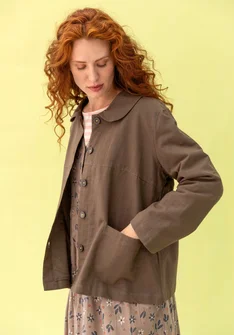 Vevd jakke «Daisy» i økologisk bomull - potet