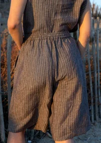 “Bifrost” woven linen shorts - light mulberry