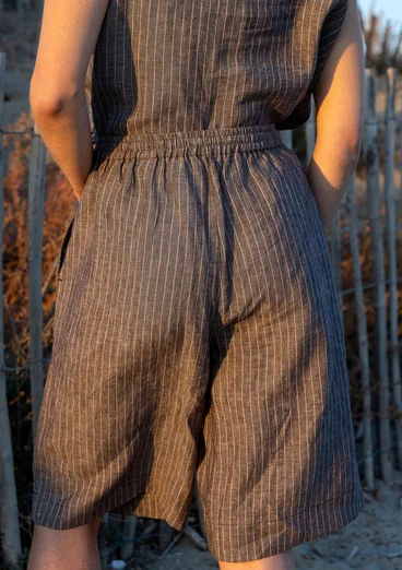 “Bifrost” woven linen shorts - light mulberry
