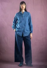Bluse „Love“ aus Bio-Baumwolle - hellindigo