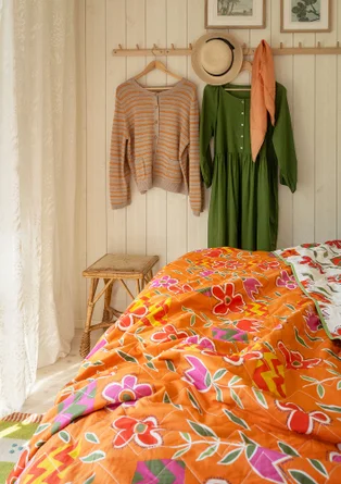 “Drömmar” organic cotton double bedspread - rowan
