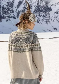 “Luna” lambswool blend sweater - light sand