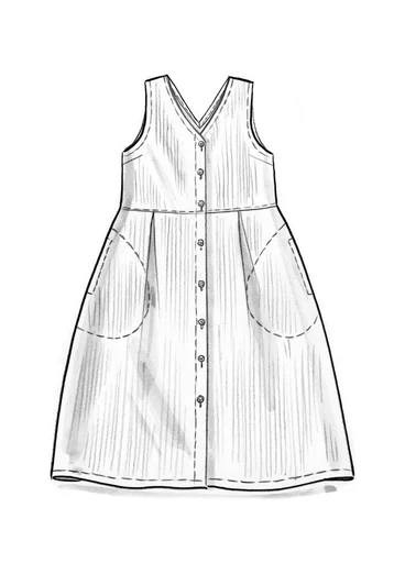 “Agatha” sleeveless striped organic cotton dress - mullberry
