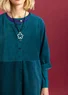 Corduroy dress in organic cotton/spandex (dark petrol blue S)