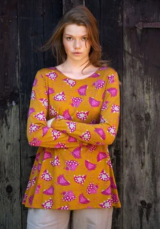 Top "Dolores" en coton biologique/modal - moutarde