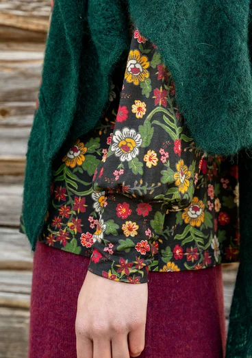 Top "Rosebay" van lyocell/elastaan - zwart