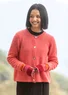 Strickjacke aus Alpakawollgemisch (koralle L)