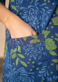 Kimono "Ayaka" en coton biologique - bleu indigo
