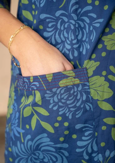 Kimono "Ayaka" en coton biologique - bleu indigo