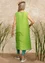 Woven linen dress (pea green M)