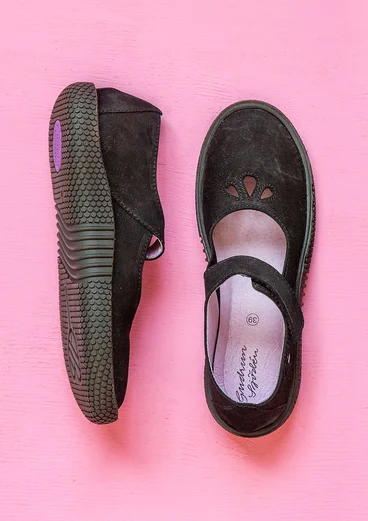 Gardening shoes in nubuck - black