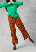 Velours broek "Paraguay" van biologisch katoen/gerecycled polyester - barnsteen