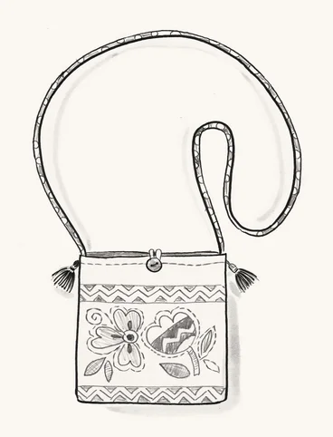 “Amber” cotton/linen bag - lupin