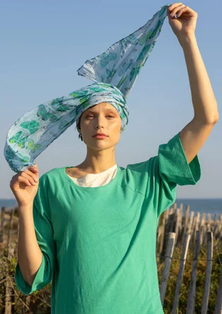 “Fjäril” organic cotton scarf - blue jay