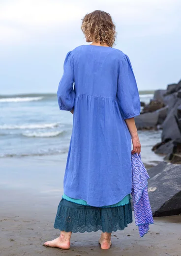 Kleid aus Leinengewebe - lotusblau