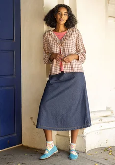 Webbluse „Juliette“ aus Viskose - hellpfirsich