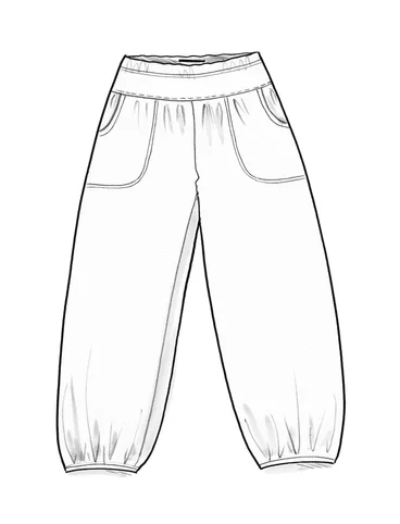 Pantalon "Stella" en jersey de coton biologique/élasthanne - aubergine