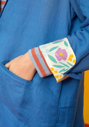 Blazer „Margit“ aus Leinen/Modal-Gewebe - eismeerblau