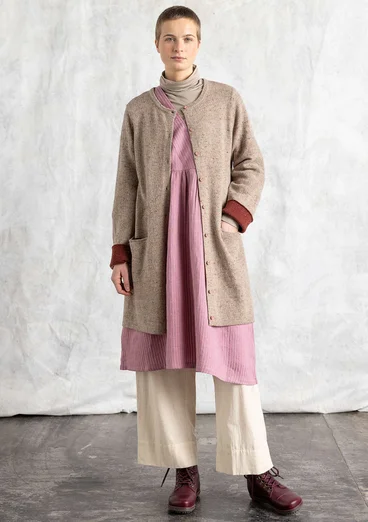 Lambswool blend coatigan - mole/melange