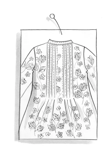 Kleid „Linnea“ aus Hanfgewebe - aubergine
