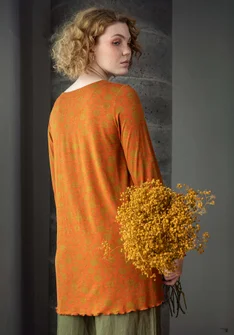 Tunique "Pomerans" en jersey de modal/élasthanne - orange brûlée