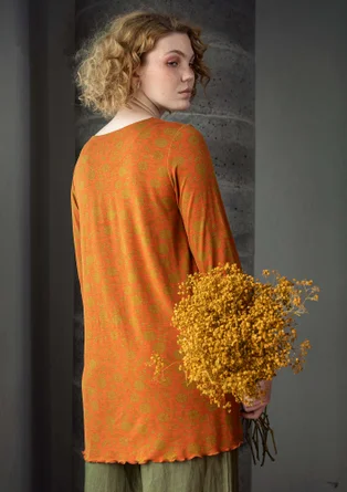 Tunique "Pomerans" en jersey de modal/élasthanne - orange brûlée