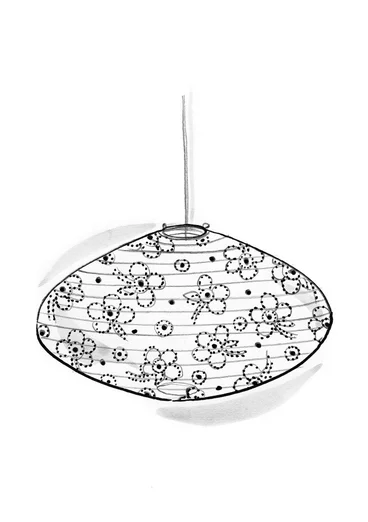 “Peru” organic cotton lampshade - indigo
