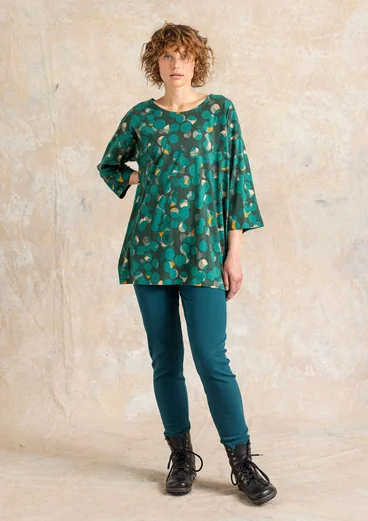 Jerseyleggings aus Bio-Baumwollripp - dunkeljaspis
