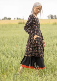Tricot jurk "Star" van biologisch katoen - zwart