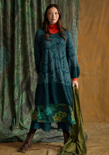 Gemustertes Strickkleid „Anila“ aus Bio-Baumwolle - dunkeljaspis