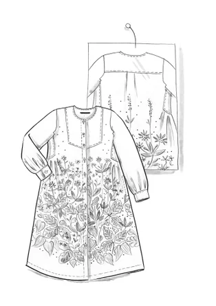 Robe "Autumn" en lin tissé - figue