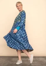 Robe "Clay" en coton biologique tissé - indigo
