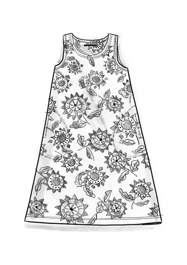 Robe "Kiku" en jersey de coton biologique - noir