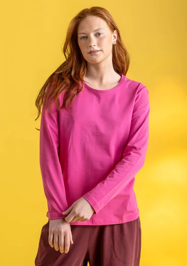 Jerseyshirt „Stella“ aus Bio-Baumwolle/Elasthan - dunkelpfingstrose