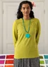 Bluse i bomuld/modal/elastan (løvgrøn XL)