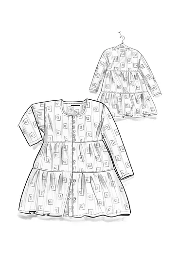 Blouse d'artiste "Cirrus" en coton biologique - héron