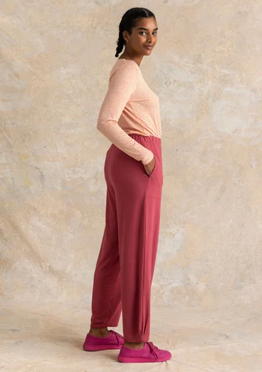 Jerseyhose aus Viskose/Elasthan - feige