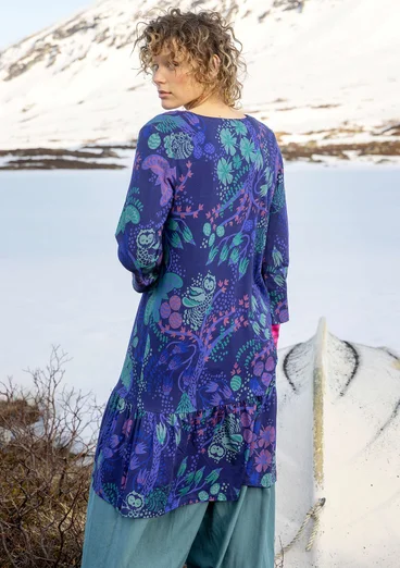 Jerseykjole "Yura" i økologisk lyocell/elastan - midnatsblå