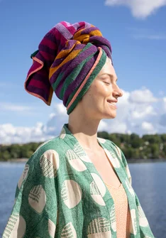 Käsipyyhe "Sunset” ekopuuvillaa - kokenilli