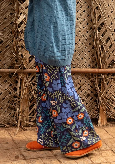 Pantalon "Harriet" en jersey de lyocell/élasthanne - bleu nuit