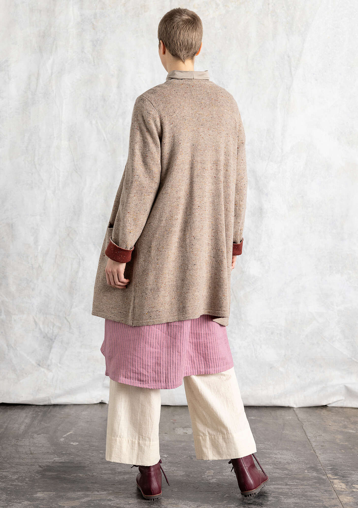 【MODERNIF】Mention Lambswool Round Knit frizm-works-patch-round-