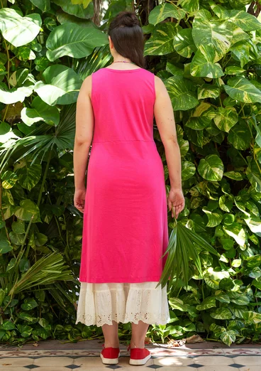 Solid-colour jersey dress made of organic cotton/modal - flox