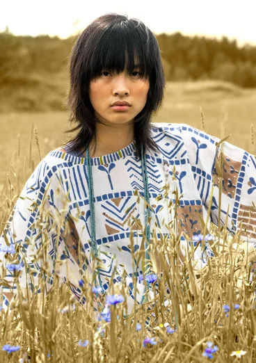 “Aditi” linen tunic - midnight blue