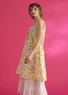“Solöga” woven sleeveless dress in organic cotton (ecru M)