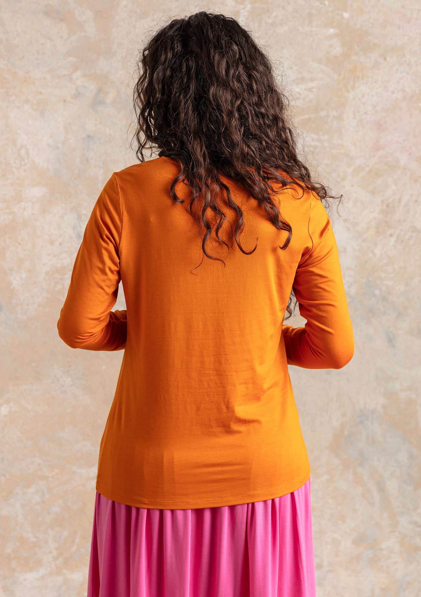 “Adena” jersey top in lyocell/spandex masala thumbnail