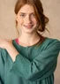 “Amisha” embroidered dress in a woven blend of organic cotton and linen (artemisia M)