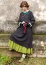 Webkleid aus Öko-Baumwolle (dunkelaschgrau S)